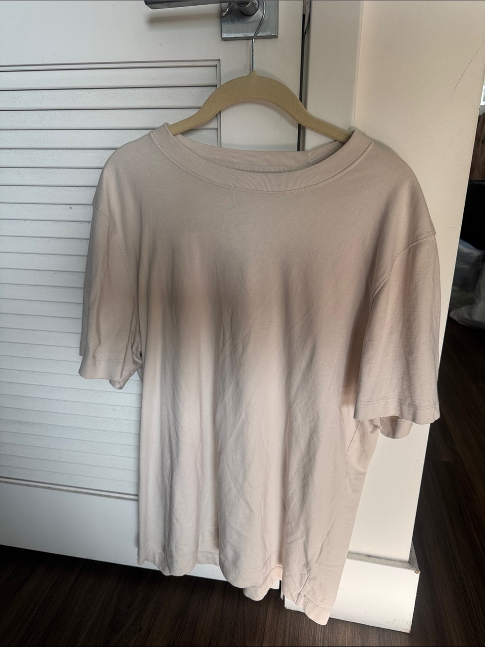 Abercrombie & Fitch Short Sleeve Crew Tee in Light Beige